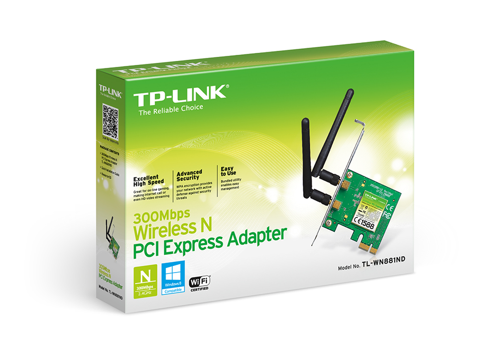 PLACA RED PCI-E TP-LINK WN881ND 11N 300MBPS 2X2DBI