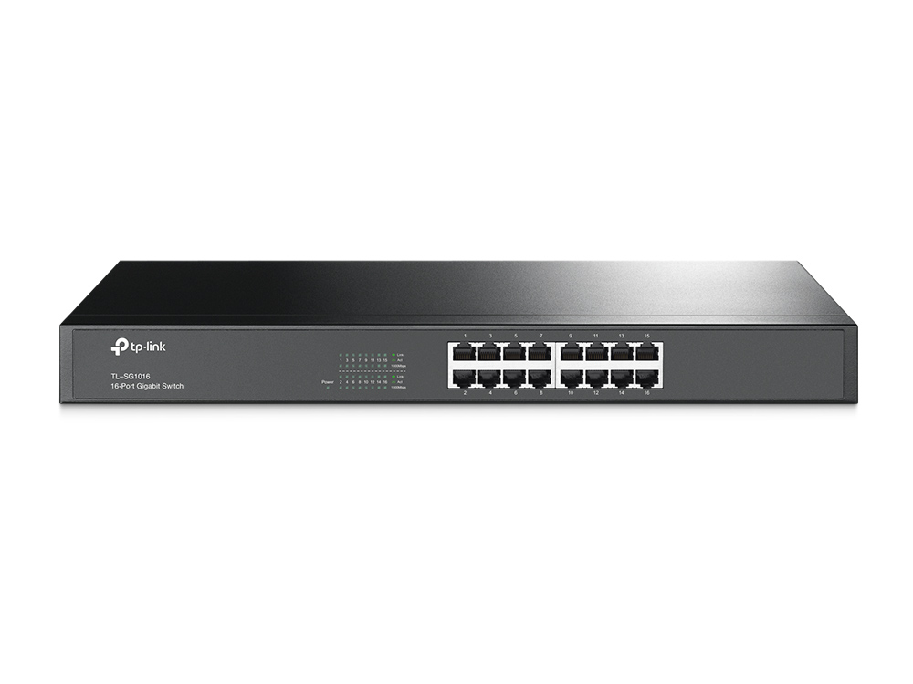 SWITCH 16P TP-LINK SG1016 GIGABIT GREEN 1U 19 RACK