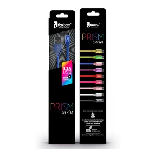 CABLE PRISM MICRO USB FOXBOX 2M NEGRO