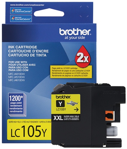 CARTUCHO BROTHER LC-105 1,200 PAG (AMARILLO)