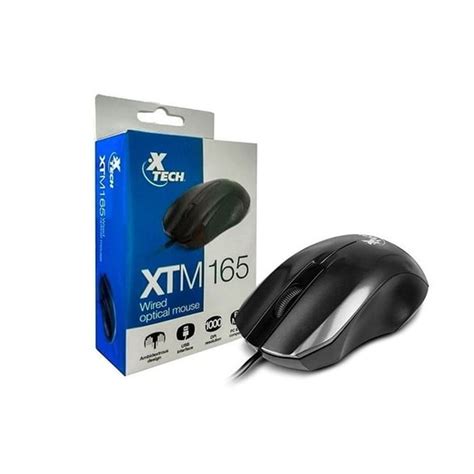 MOUSE X-TECH ÓPTICO CON CABLE RES 1000DPI