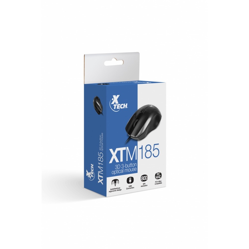 MOUSE X-TECH ÓPTICO CON CABLE RES 800DPI