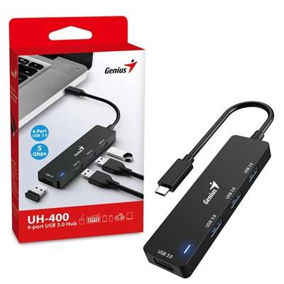 HUB GENIUS UH-400 USB-C A USB-A 3.0 X4