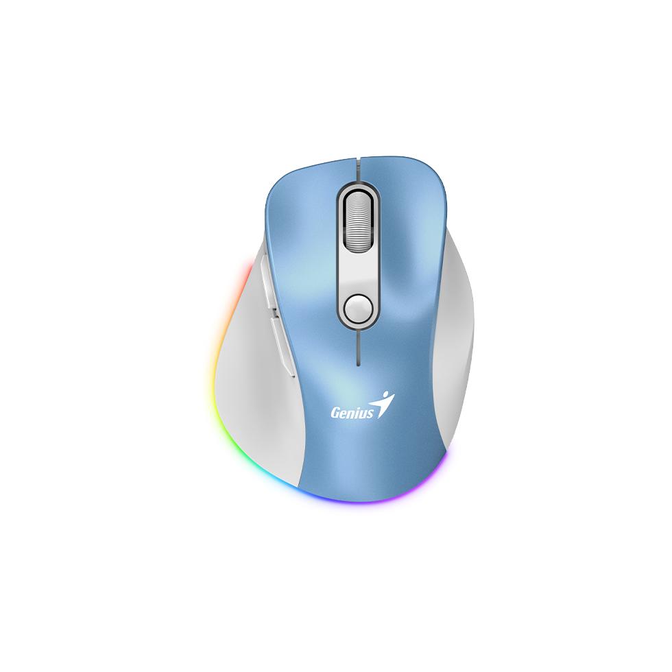 MOUSE GENIUS ERGO 9000S PRO 2.4GHZ+BT LIGHT BLUE