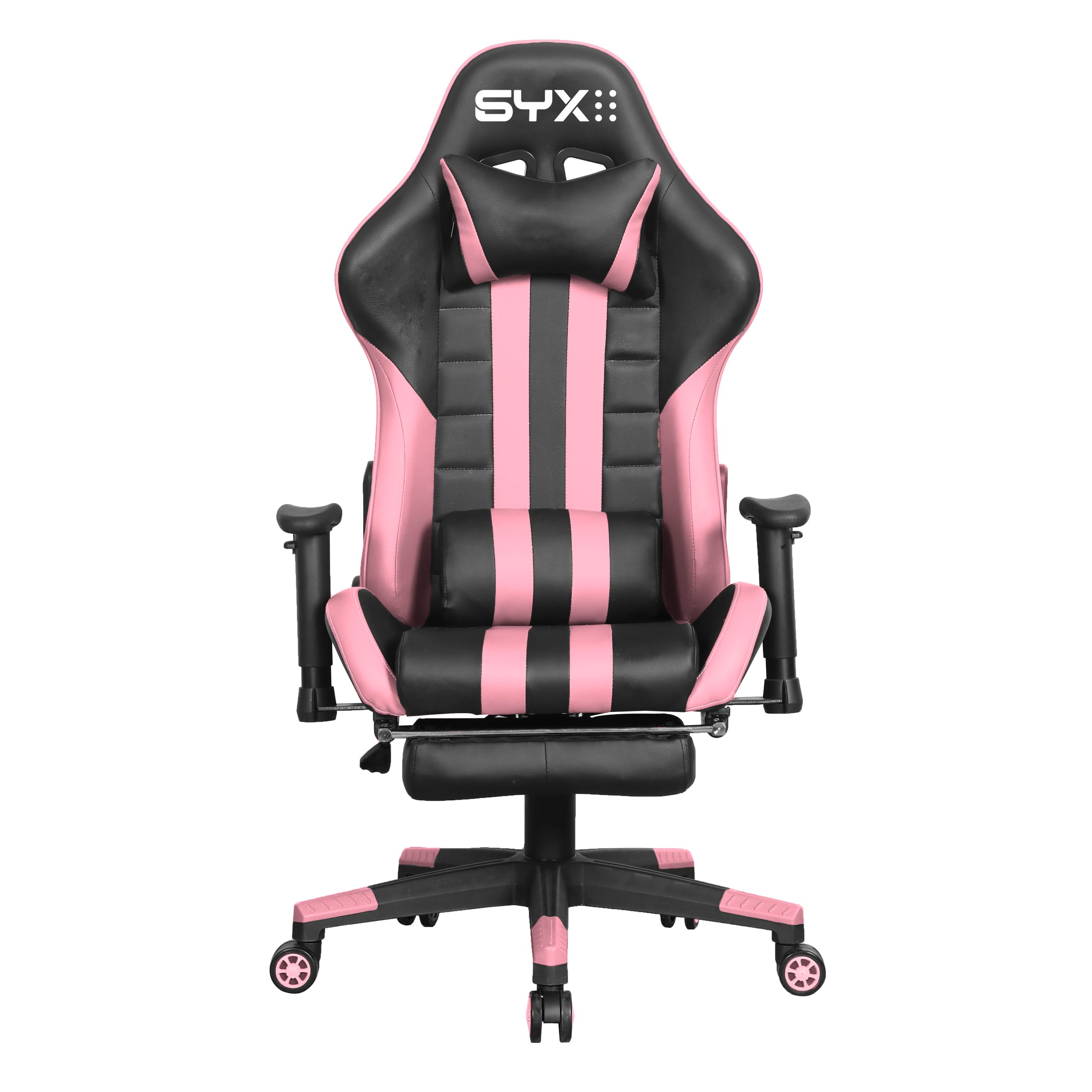 SILLA GAMER SYX CH-059 PK ROSA NEGRO