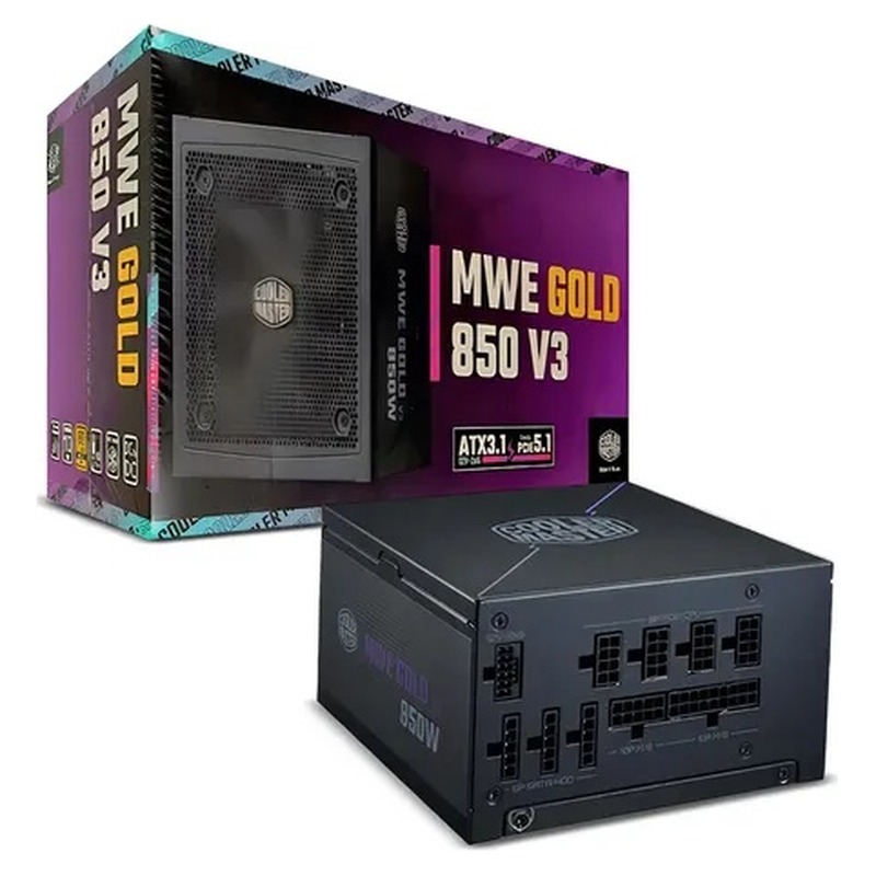 FUENTE 850W COOLER MASTER 80+ GOLD MWE 3.1FM (R)