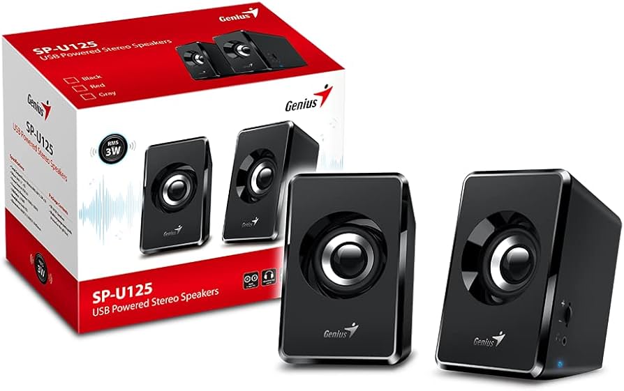 PARLANTES GENIUS SP-U125 USB POWER GREY