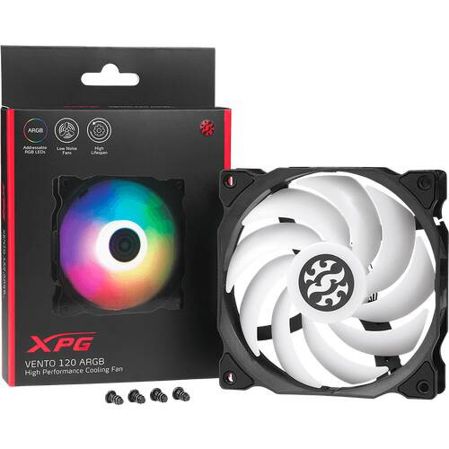FAN XPG P/ GABINETE VENTO 120MM NEGRO ARGB X3
