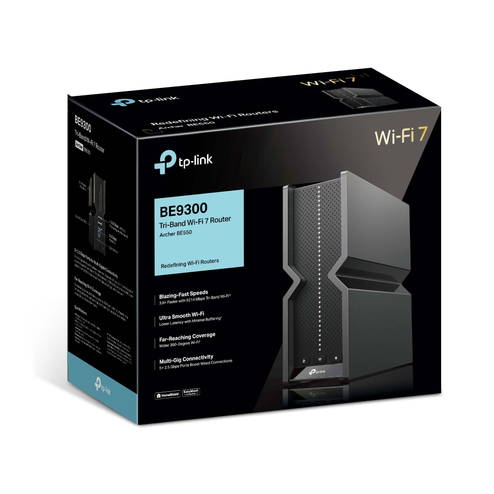 ROUTER 4P TP-LINK ARCHER BE550 WIFI7 TBAND BE9300
