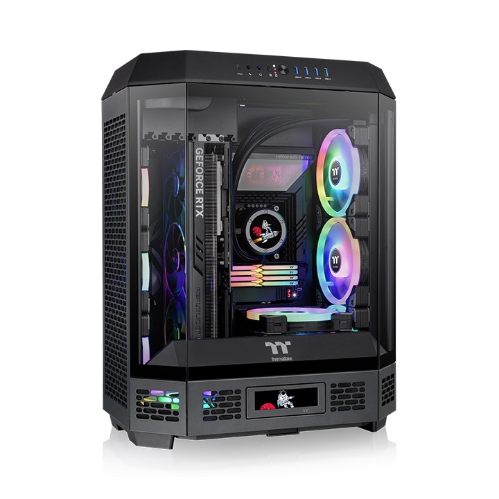 GAB THERMALTAKE THE TOWER 600 BLACK 2*FAN