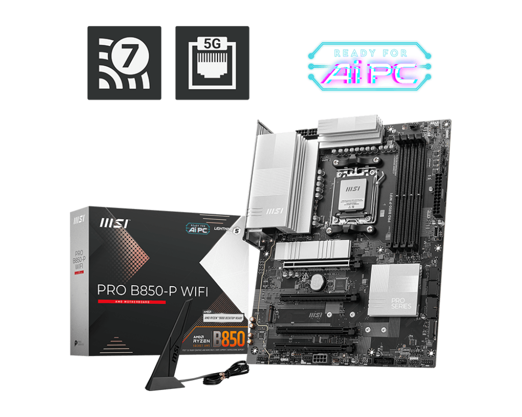 MB MSI AM5 PRO B850-P WIFI DDR5 BOX M-ATX