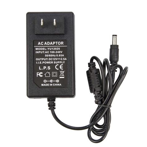 FUENTE  12V 2.5A 30W ENCHUFE USA PATAS PLANAS