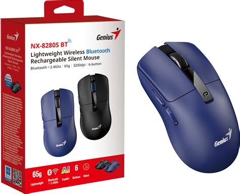 MOUSE GENIUS NX-8280SBT NEVY BLUE WIRELESS + BT