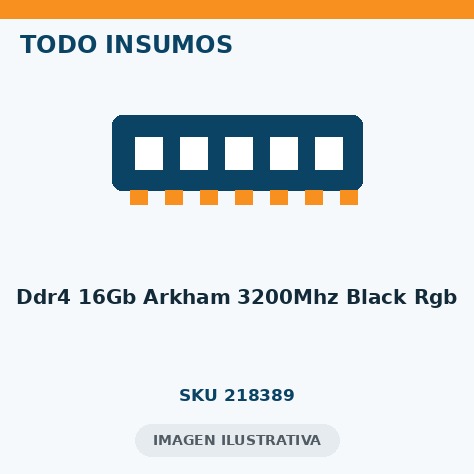 DDR4 16GB ARKHAM 3200MHZ BLACK RGB