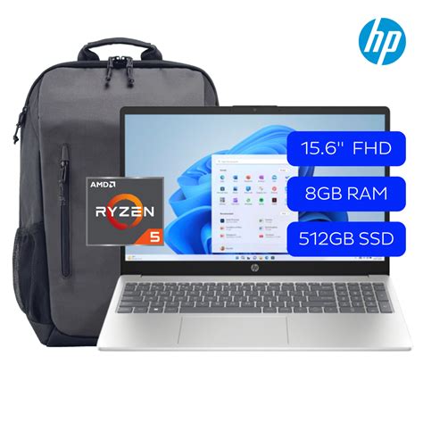 NB HP 15.6 R5-7520U 8G 512G W11HOME + MOCHILA