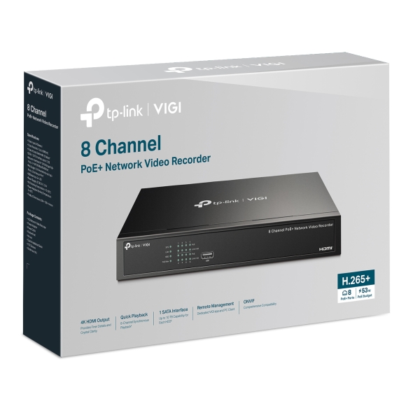 NVR 8CH TP-LINK VIGII NVR1008H-8P POE