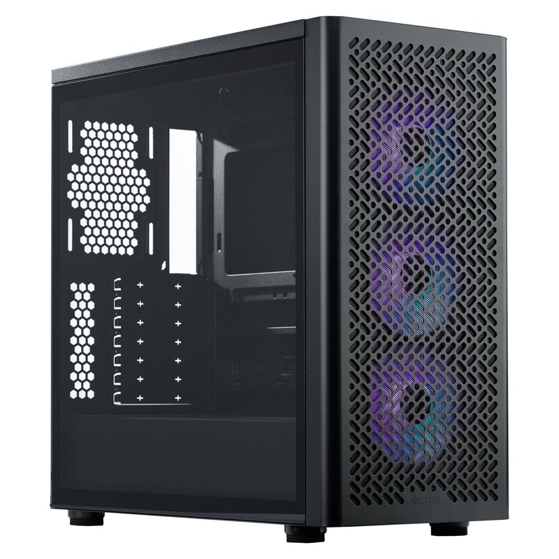 GAB COOLER MASTER ELITE 502 4*FAN ARGB ATX BK