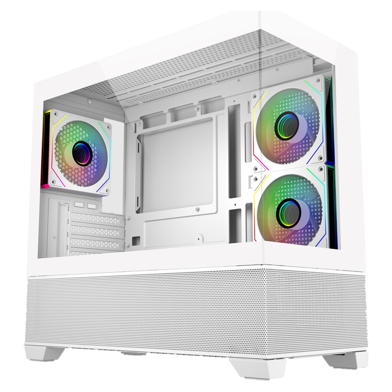 GAB COOLER MASTER ELITE 490 3*FAN ARGB M-ATX WH