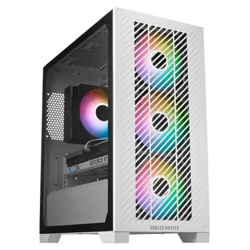 GAB COOLER MASTER ELITE 461 3*FAN ARGB M-ATX WH