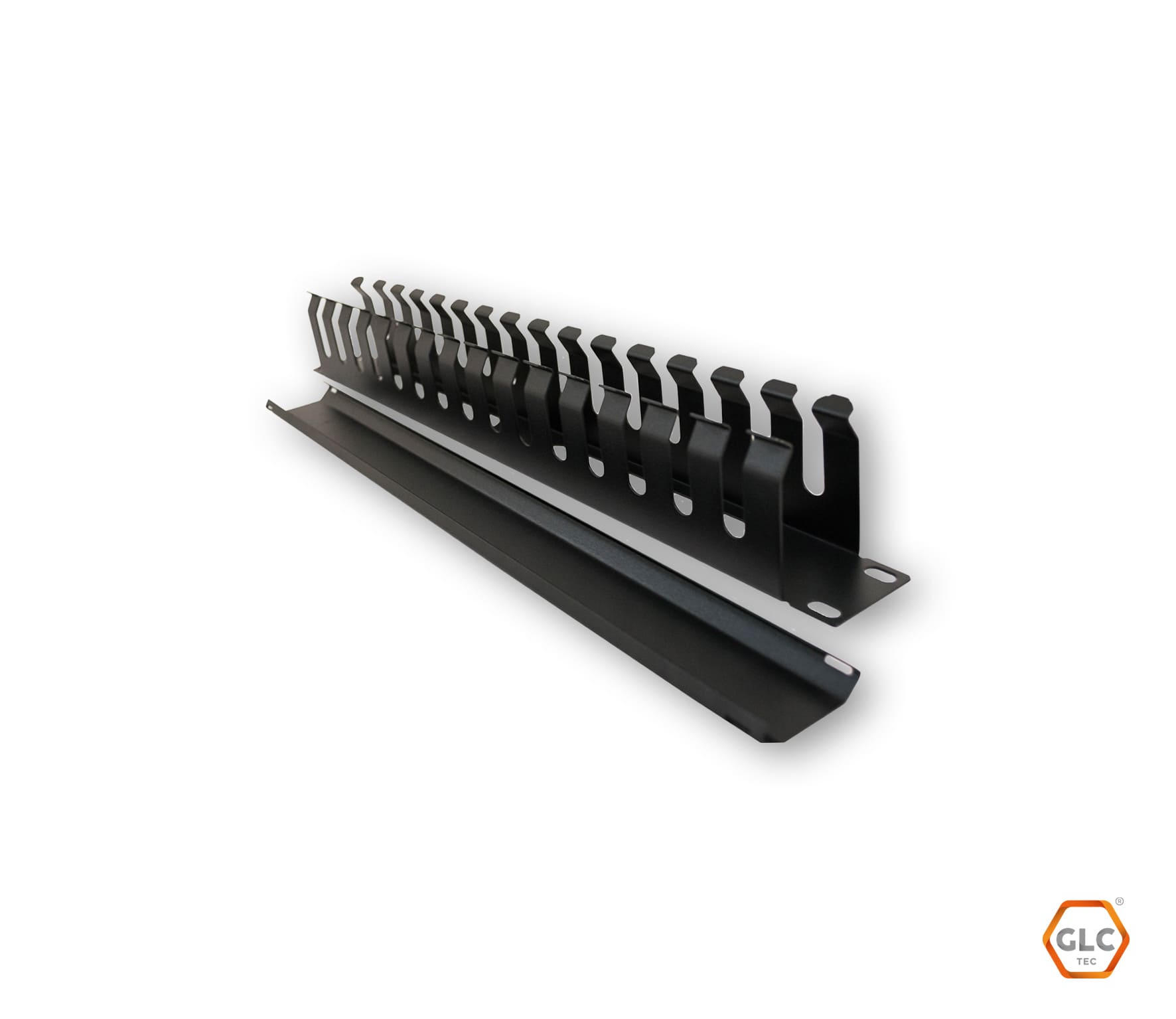 ORGANIZADOR GLC 19` 1U NEGRO C/TAPA DE CABLES