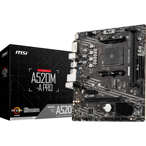 MB MSI AM4 A520M-A PRO DDR4 BOX M-ATX