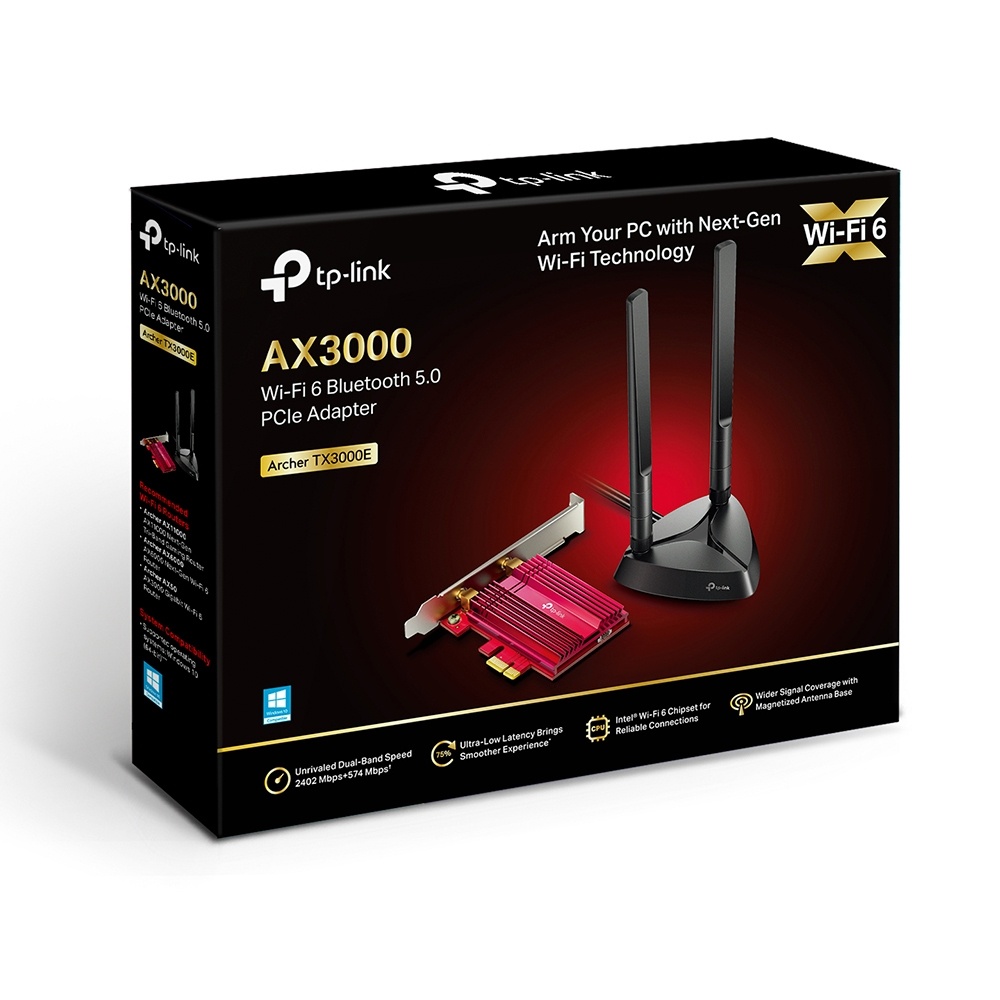 PLACA RED PCI-E TP-LINK TX3000E WIFI 6 BLUETOOTH 5
