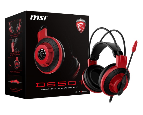 AURICULARES + MIC MSI GAMER HEADSET DS501 JACK3.5