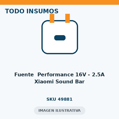 FUENTE  PERFORMANCE 16V - 2.5A XIAOMI SOUND BAR