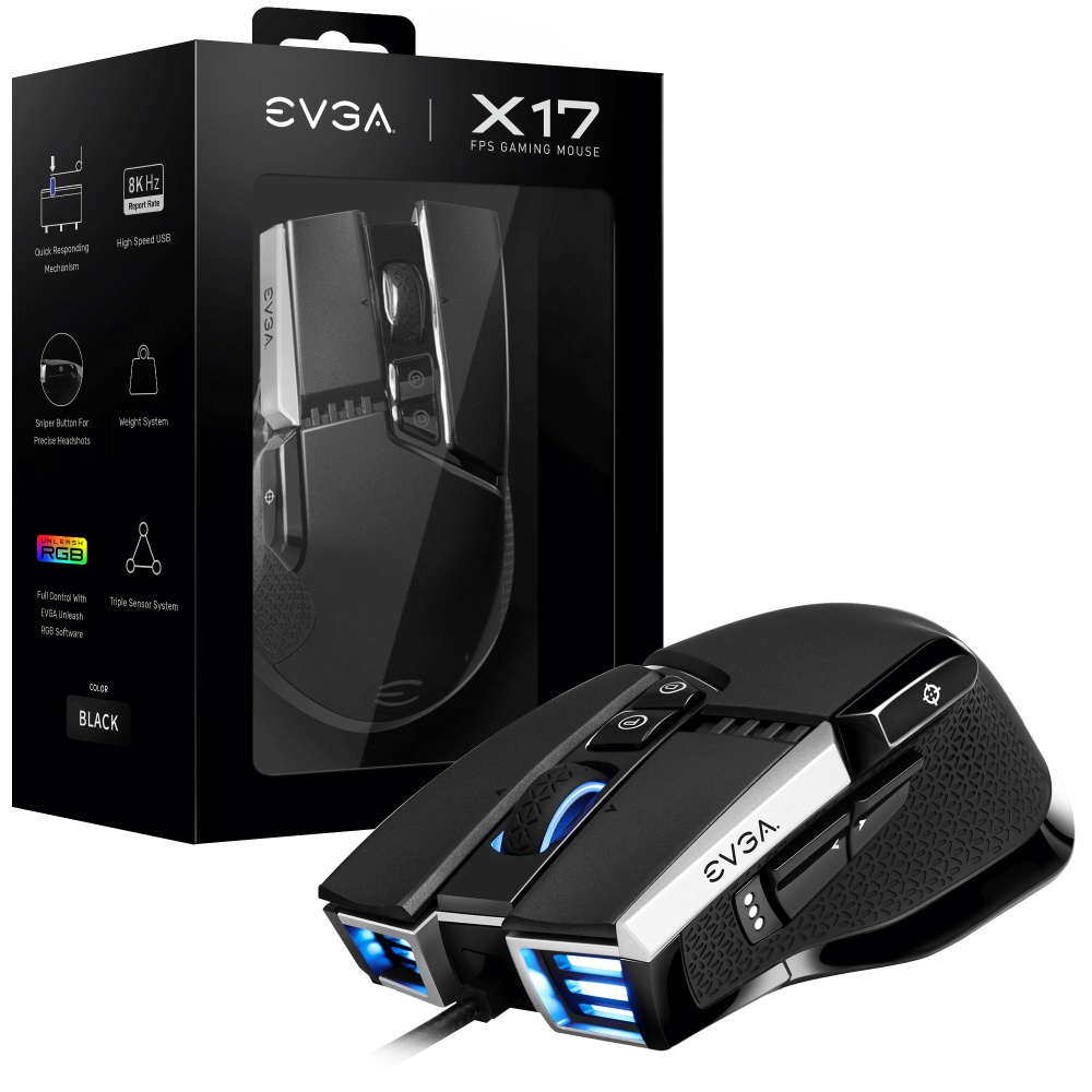 MOUSE EVGA GAMER X17 MOUSE BLACK