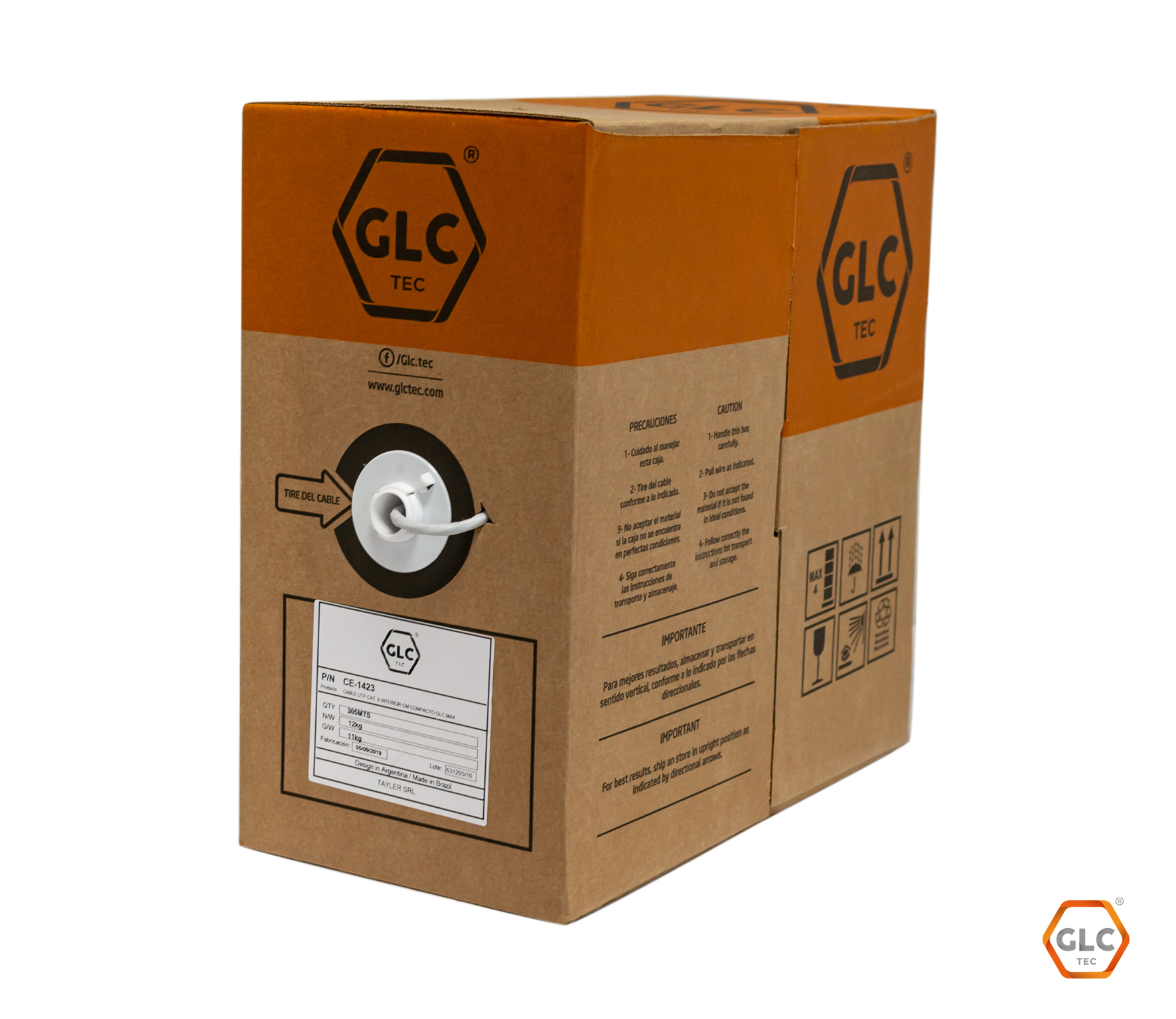CABLE UTP CAT.6 305MTS GLC MAX INTERIOR GRIS