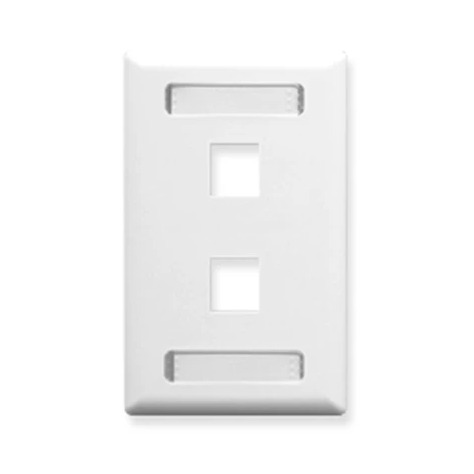 FACE PLATE GLC 2 PUERTOS CAT 5E/6 RJ45