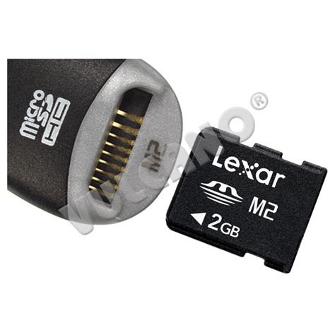 LECTOR DE MEMORIAS M2 USB 2.0 + MEMORIA MICRO LEXAR M2 4GB