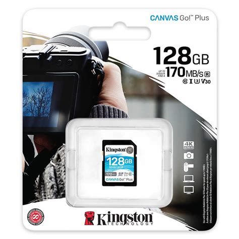 Memoria SD Kingston Canvas Go Plus 128GB 200Mbs - SDG4/128GB