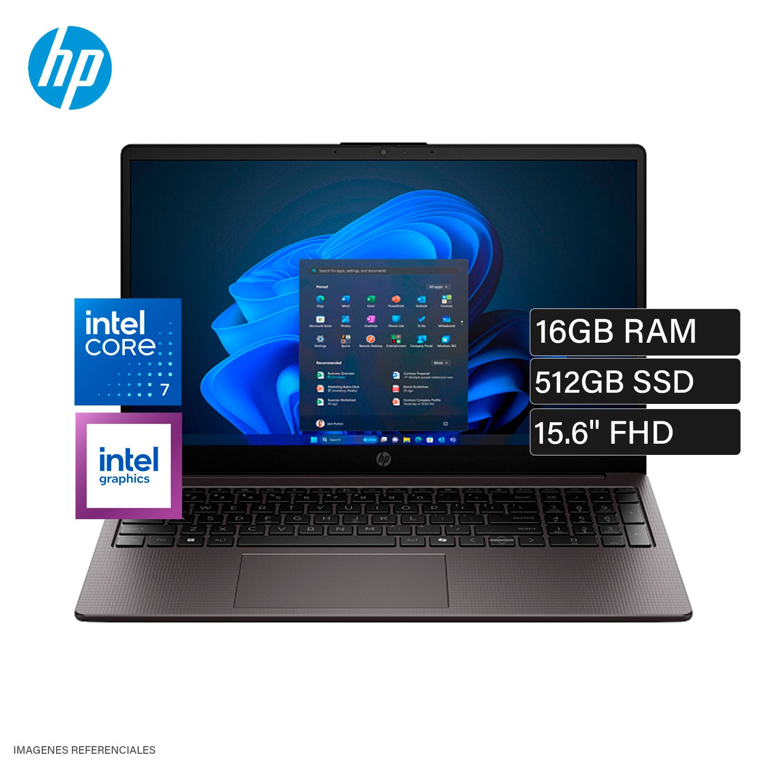 Notebook HP Intel Core 7-150U 16GB RAM 1TB SSD Pantalla 15.6" Windows 11 Inglés Plata - 15-FD0183WM