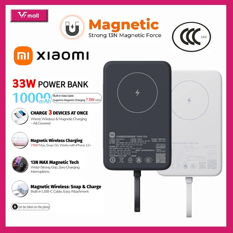 POWER BANK XIAOMI MAGNETIC 10.000 MAH 33W