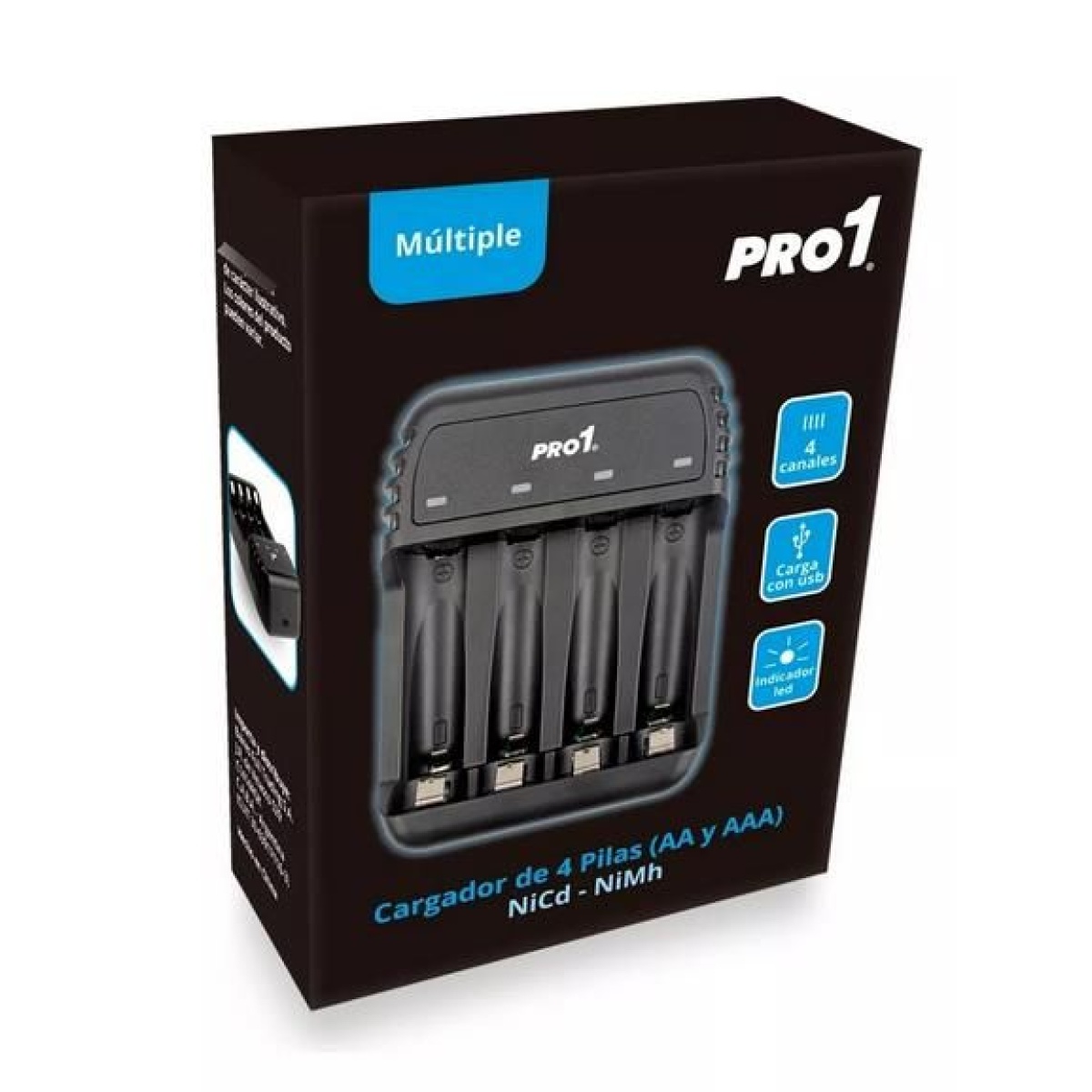 CARGADOR DE PILAS PRO 1 FR-422-CP1 PROBATTERY