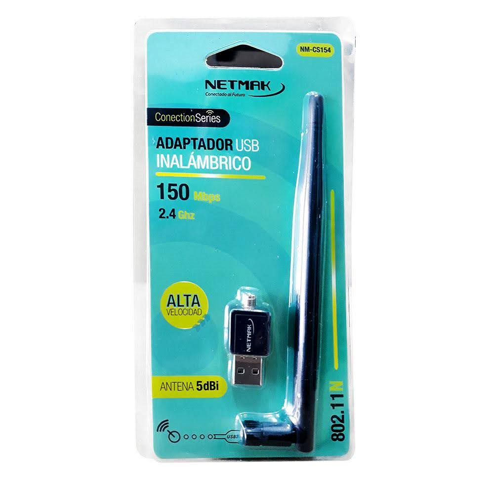 PLACA WIFI USB CON ANTENA 150MBPS NM-CS154 NETMAK