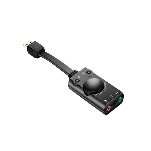 CONVERSOR USB A PLACA DE AUDIO 7.1 C/CONTROL DE VOLUMEN NSCOUSAU7G NISUTA