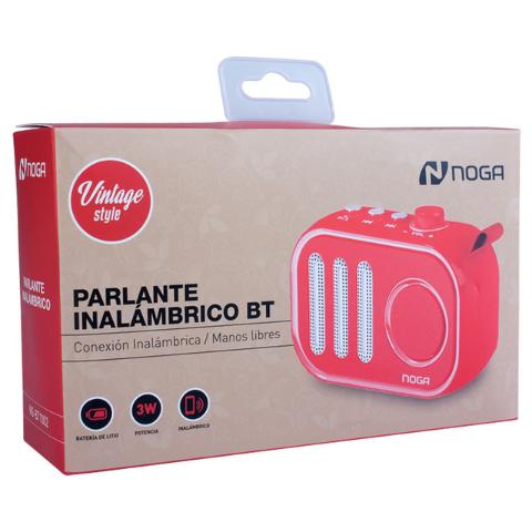 PARLANTE RETRO BLUETOOTH ROJO NG-BT1002R NOGA