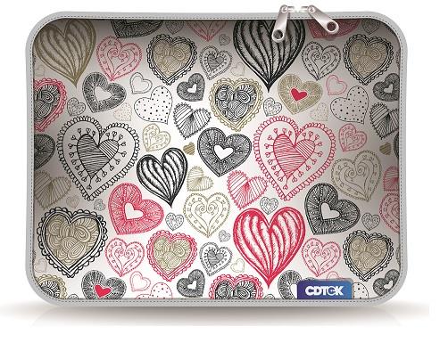 FUNDA ESTAMPADO 18 CORAZONES 14 CDTEK