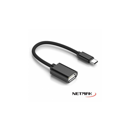 ADAPTADOR CABLE OTG USB TIPO C A USB 2.0 NM-C104 NETMAK