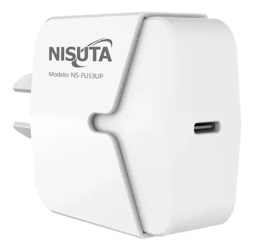 CARGADOR USB C DE 1 PUERTO CARGA RAPIDA PD PORT NSFU53UP NISUTA
