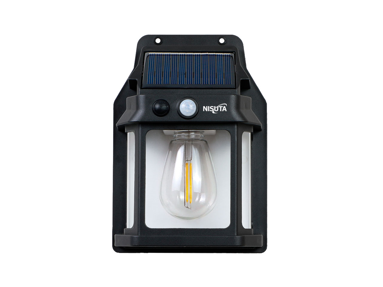 LUZ SOLAR PARA PARED ESTILO TUGSTENO CON SENSOR DE MOVIMIENTO NSSOL9 NISUTA