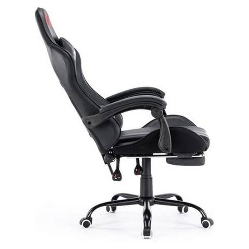 SILLA GAMER NEGRA CON APOYA PIES Y MASAJEADOR NM-SG907 NETMAK
