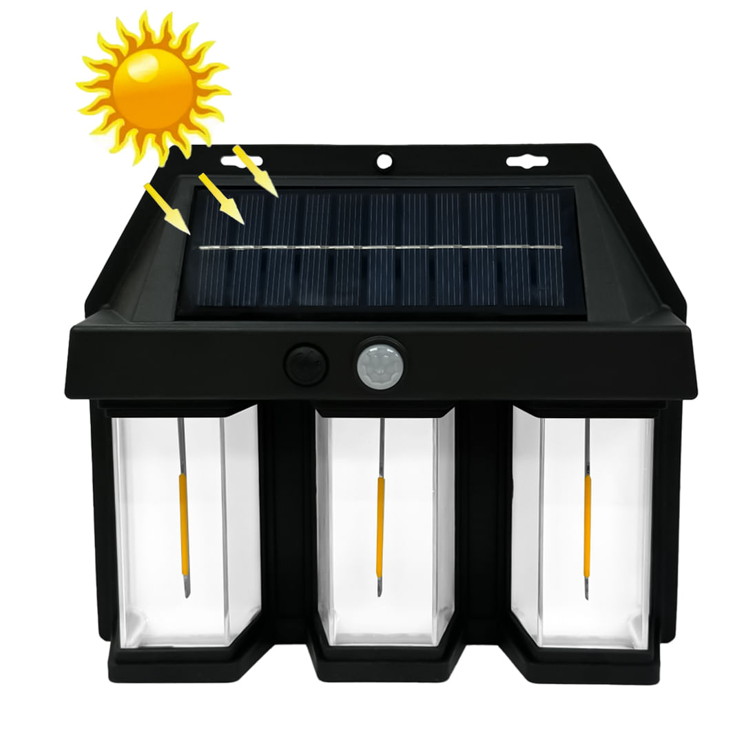 LUZ SOLAR PARA PARED CON SENSOR DE MOVIMIENTO BK-618-3 ONGEN