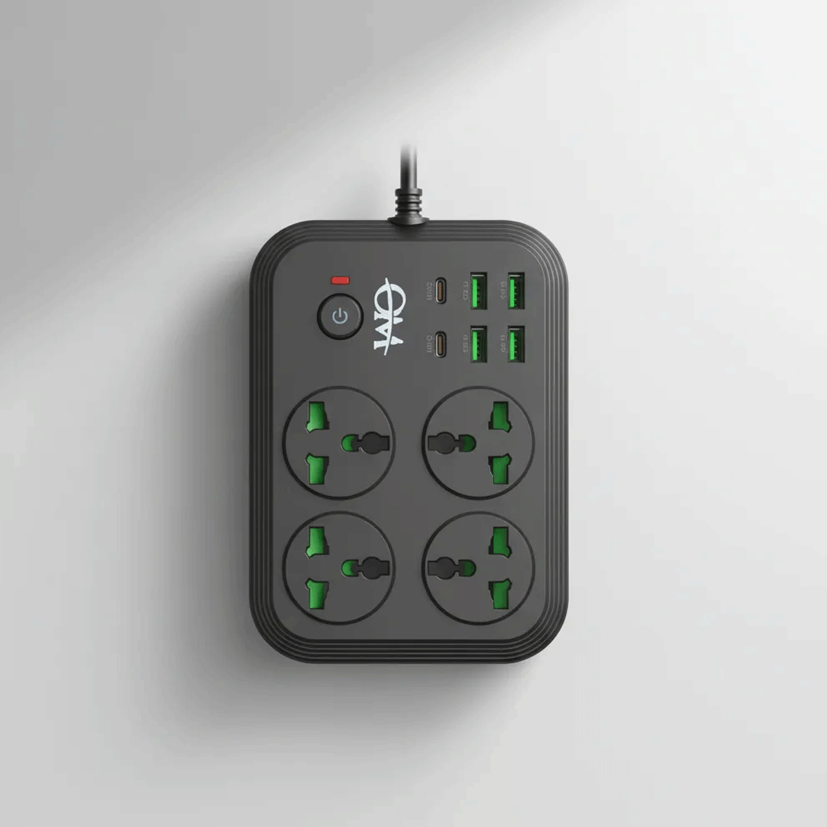 ZAPATILLA CABLE PROLONGADOR CON 4 SALIDAS + 4 USB 13443 ONGEN