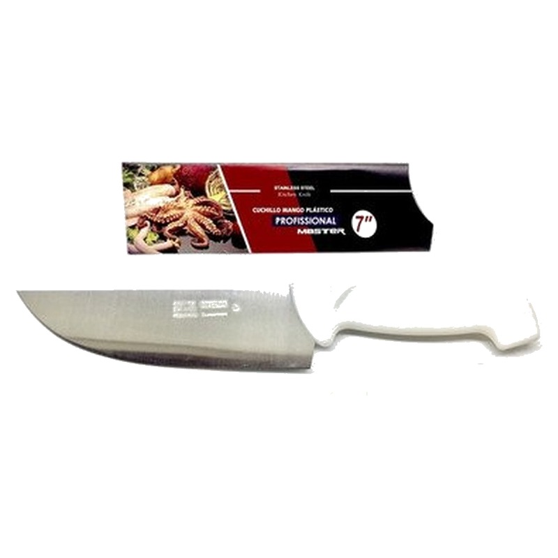 CUCHILLO DE COCINA 7" MANGO BLANCO ONGEN