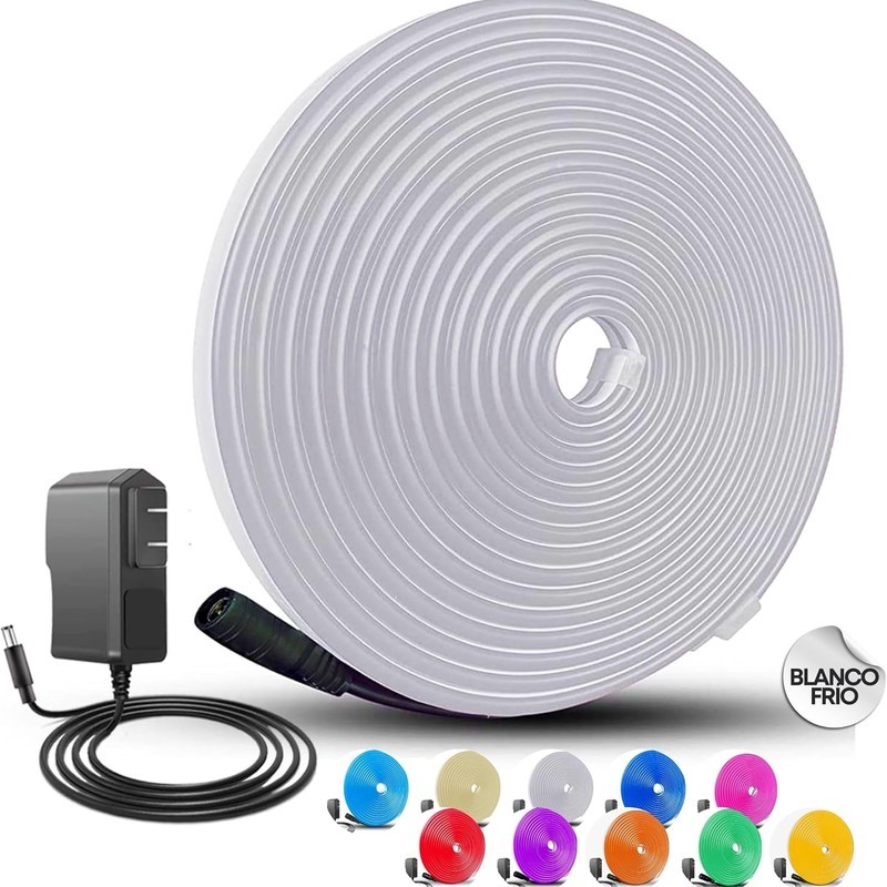 TIRA NEON LED BLANCO CALIDO CON FUENTE ONGEN