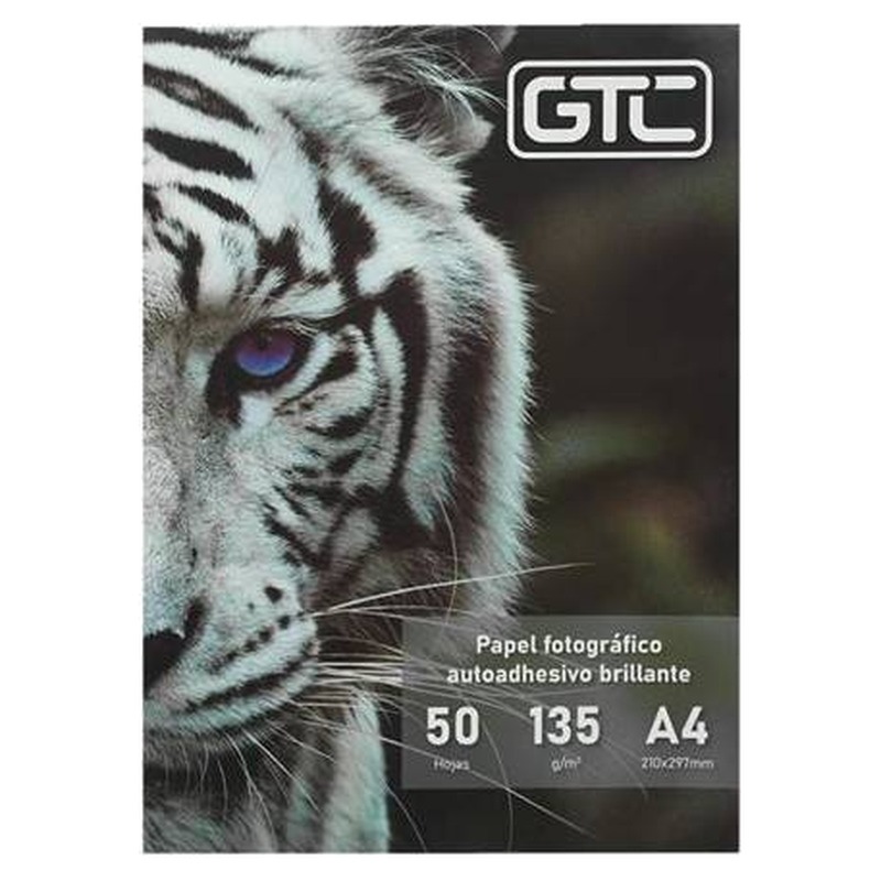 PAPEL AUTOADHESIVO GLOSSY X135GRS A4 X20 HOJAS GTC