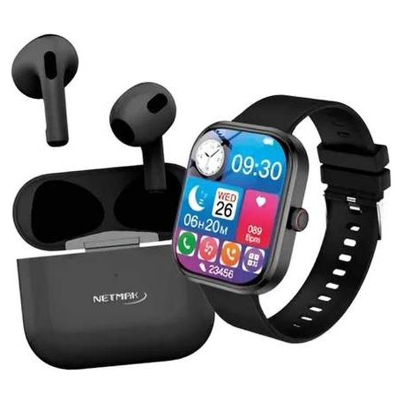 COMBO SMARTWATCH Y AURICULARES NM-BOOST NETMAK